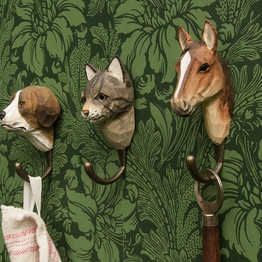 Wildlife Garden Decohook Wall Hook Horse (Hand-Carved)