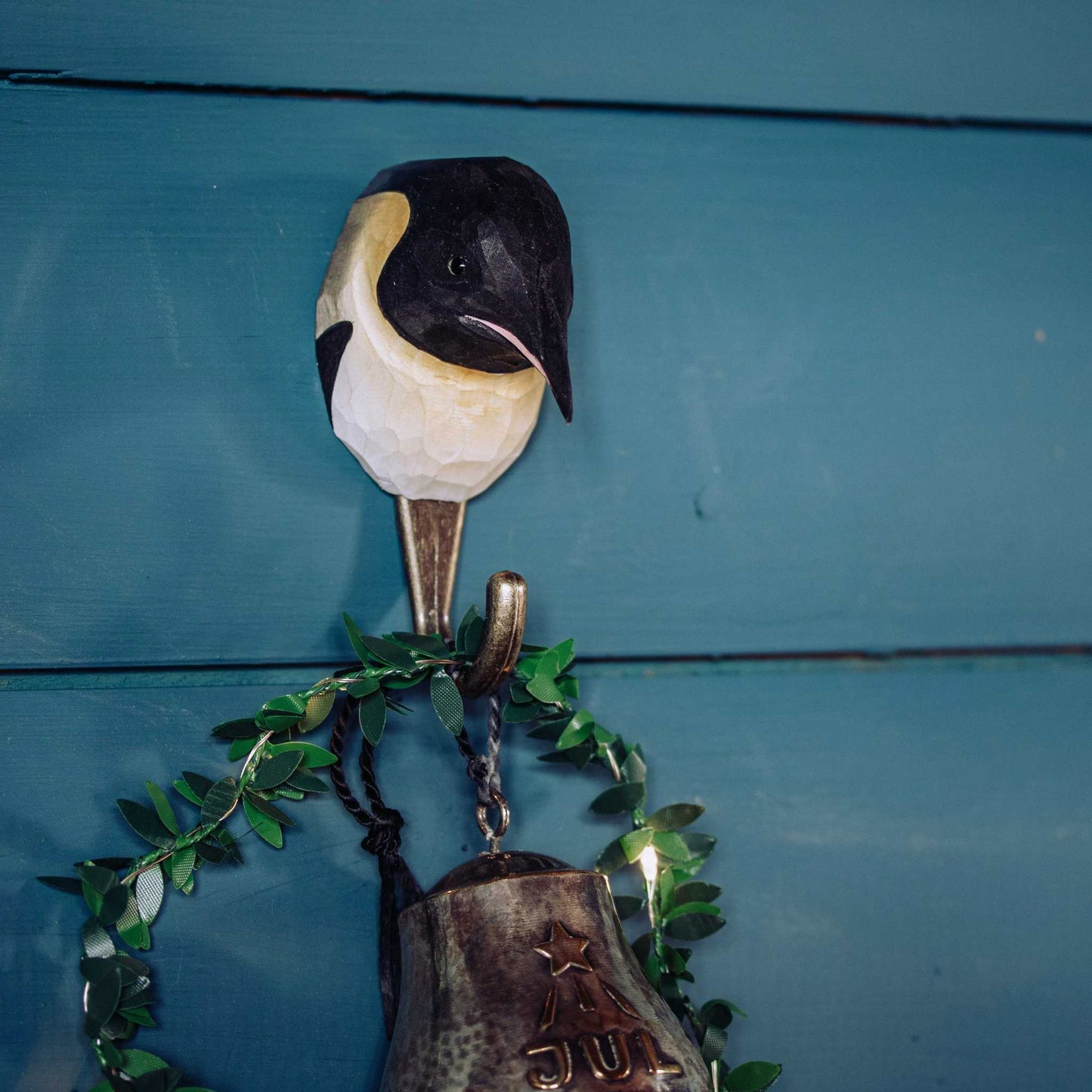 Wildlife Garden Decohook Wandhaken Pinguin (handgeschnitzt)