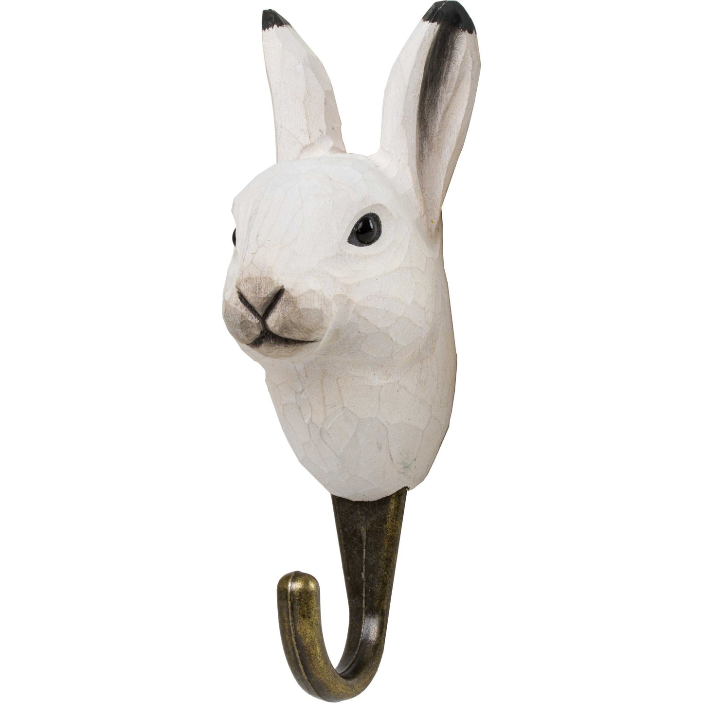 Wildlife Garden Decohook Wandhaken Polarhase (handgeschnitzt)