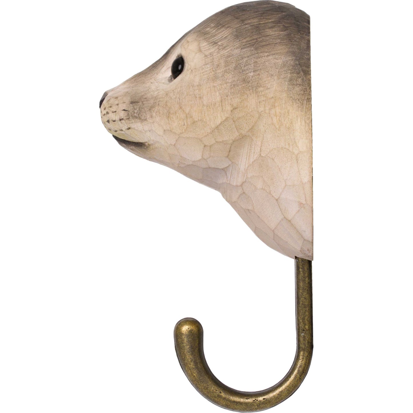 Wildlife Garden Decohook Wandhaken Robbe (handgeschnitzt)