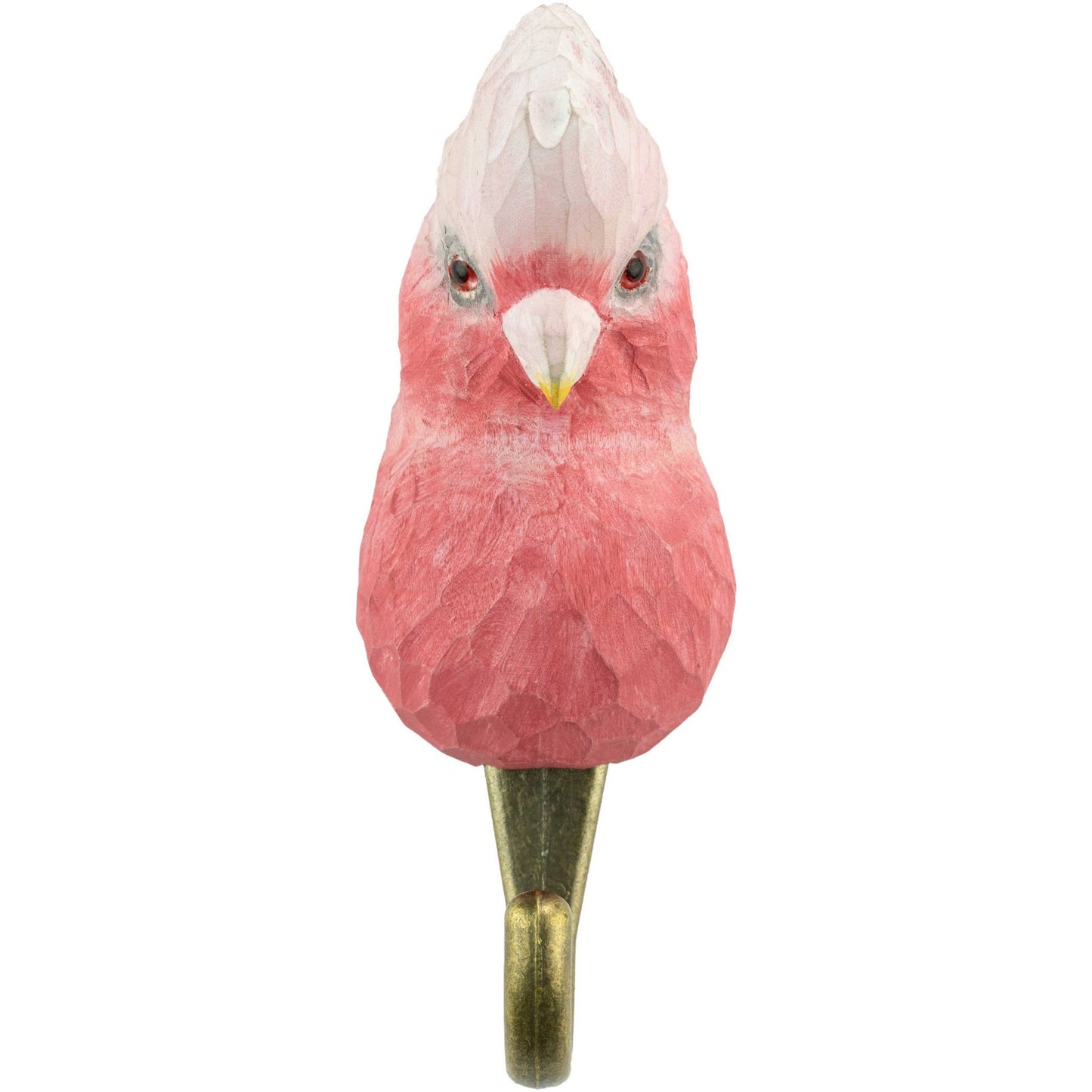 Wildlife Garden Decohook Wandhaken Rosakakadu (handgeschnitzt)