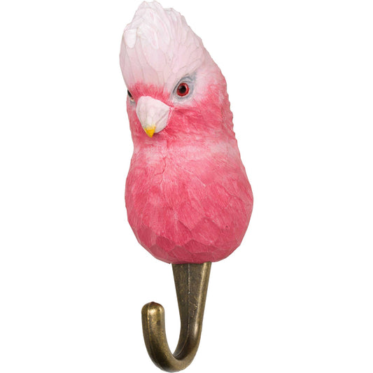 Wildlife Garden Decohook Wall Hook Rose Cockatoo (hand-carved)