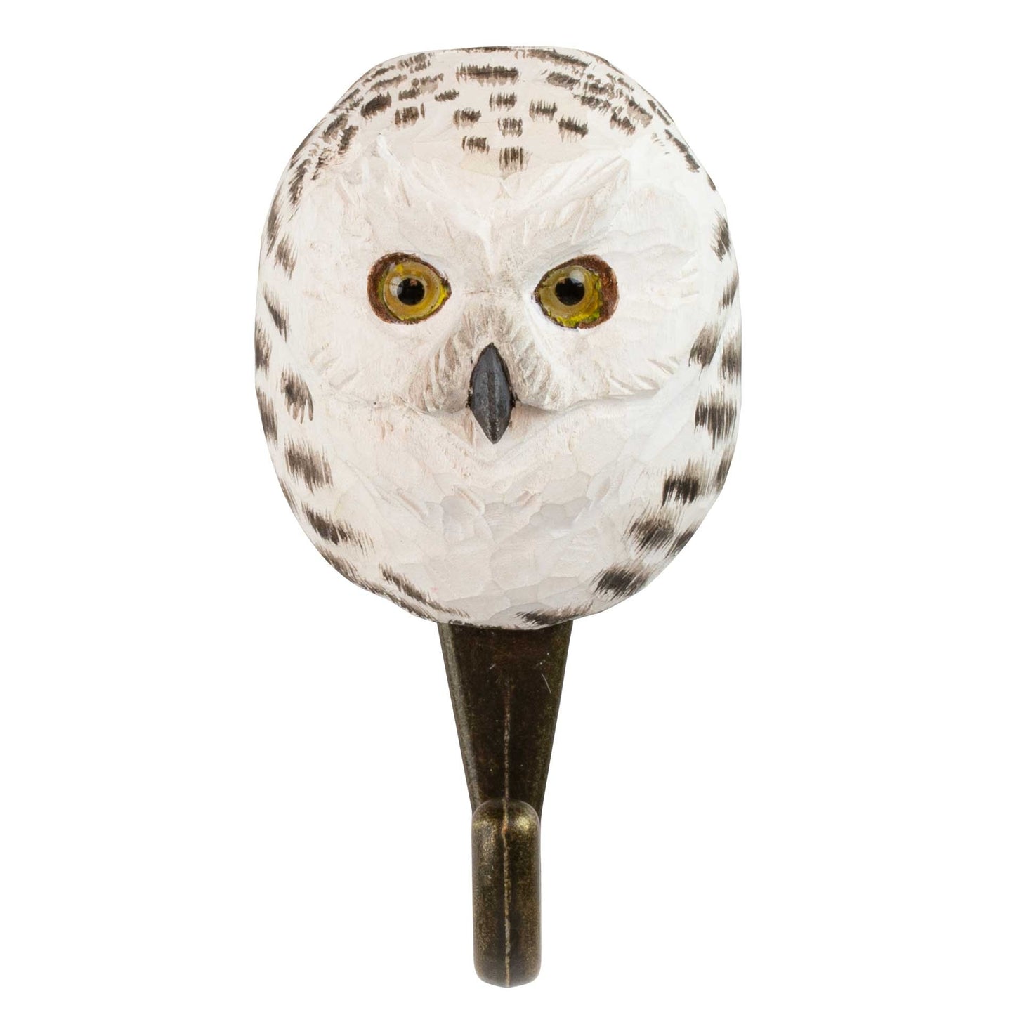 Wildlife Garden Decohook Wandhaken Schnee Eule (handgeschnitzt)