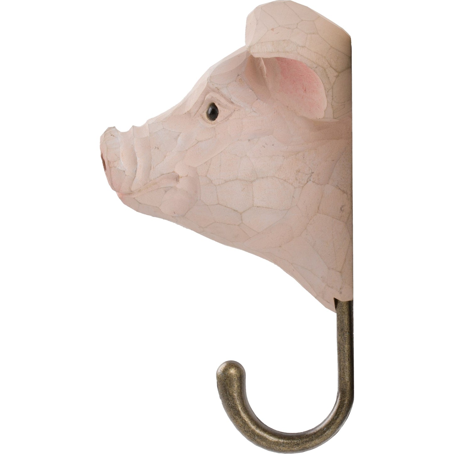 Wildlife Garden Decohook Wandhaken Schwein (handgeschnitzt)