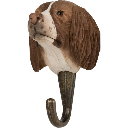 Wildlife Garden Decohook Wall Hook Springer Spaniel (Hand-Carved)