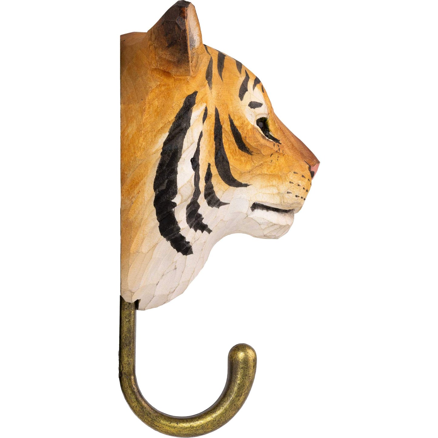 Wildlife Garden Decohook Wandhaken Tiger (handgeschnitzt)