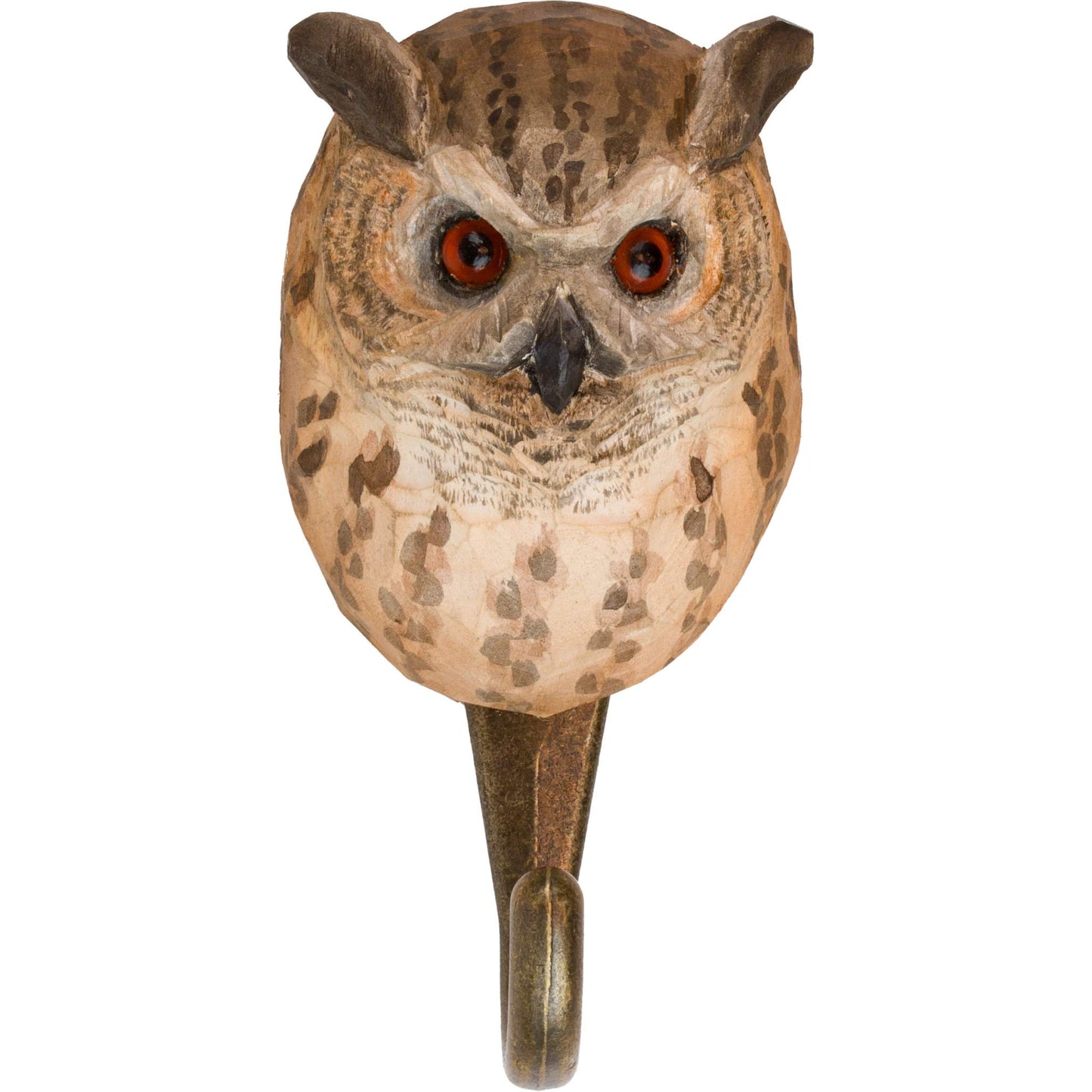 Wildlife Garden Decohook Wall Hook Owl (hand-carved)