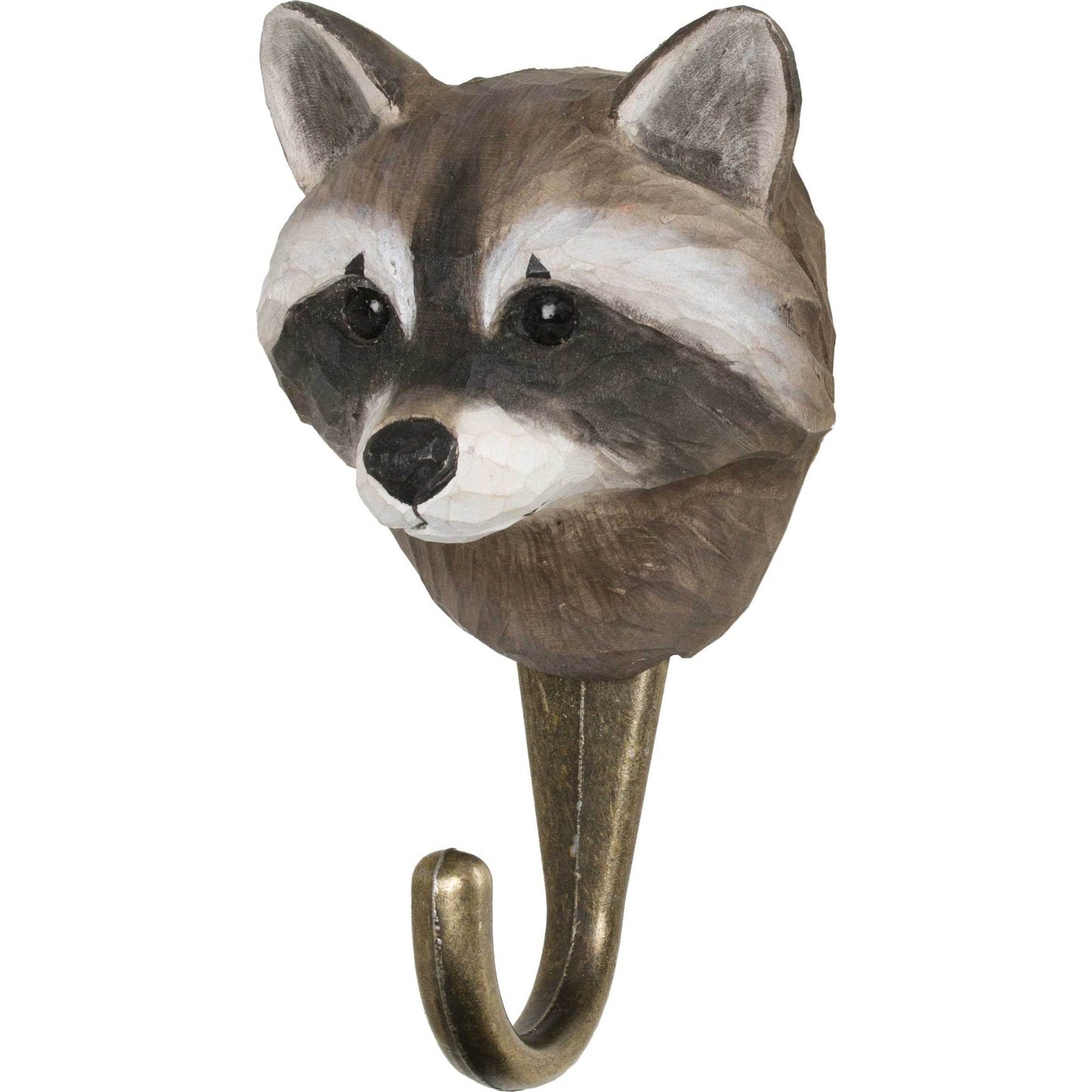 Wildlife Garden Decohook Wandhaken Waschbär (handgeschnitzt)