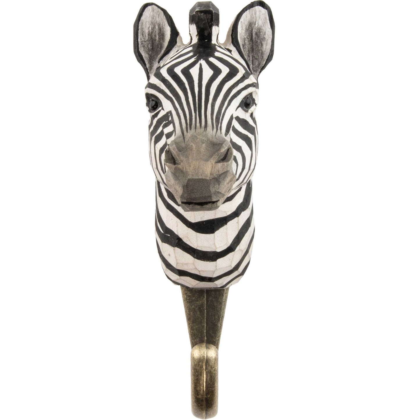 Wildlife Garden Decohook Wall Hook Zebra (hand-carved)
