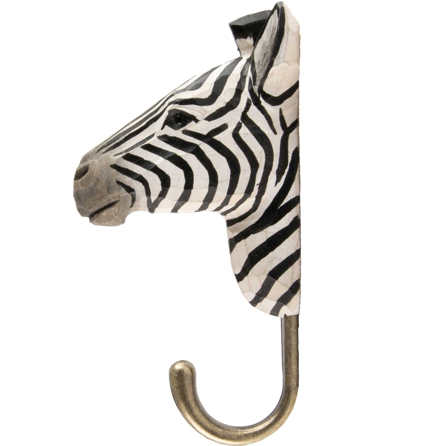 Wildlife Garden Decohook Wall Hook Zebra (hand-carved)