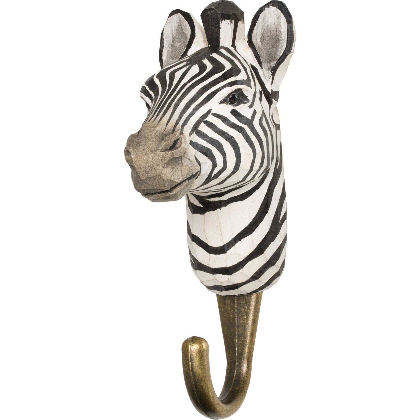 Wildlife Garden Decohook Wall Hook Zebra (hand-carved)