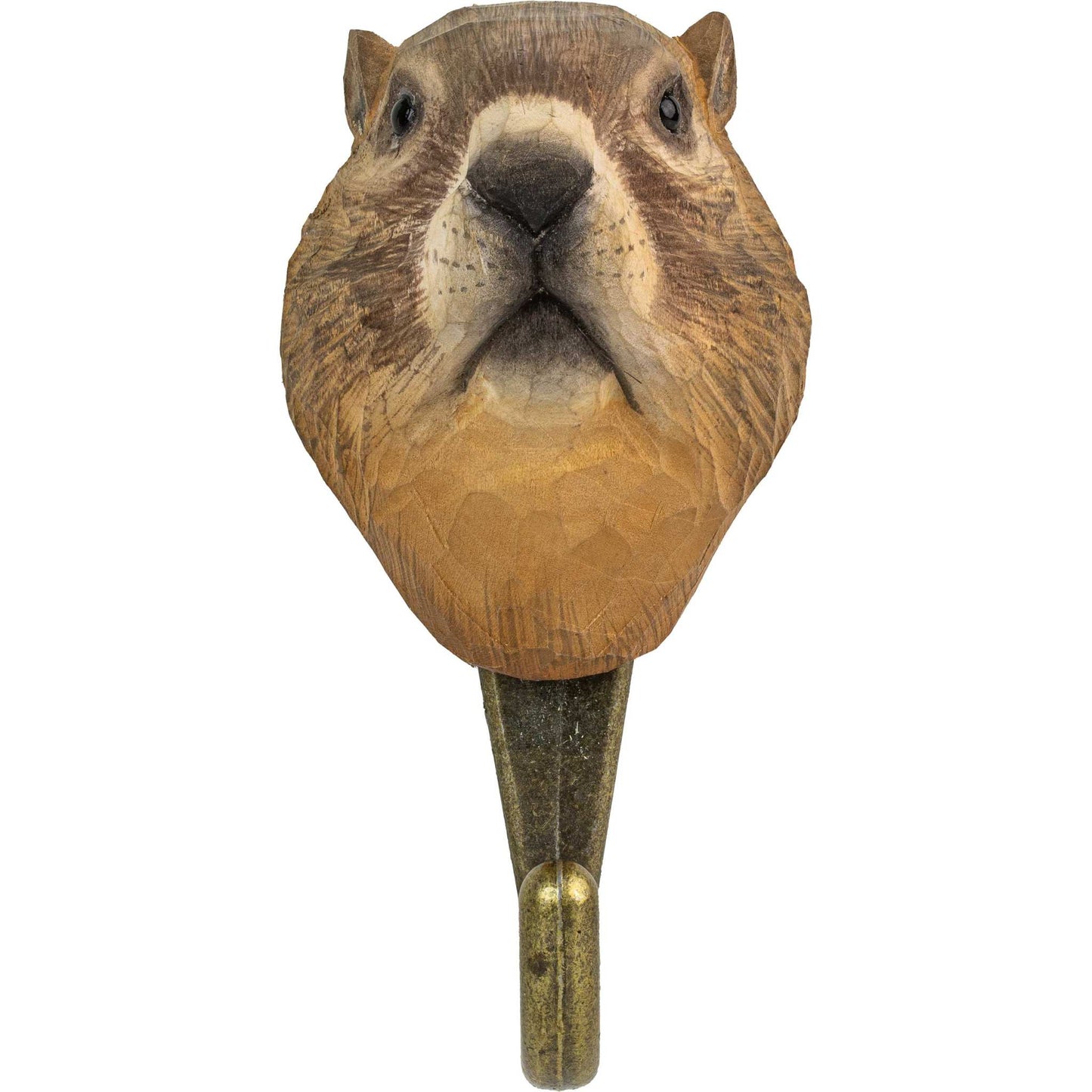 Wildlife Garden Decohook Wall Hook Marmot (hand-carved)