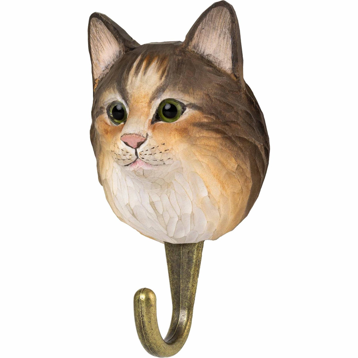 Wildlife Garden Decohook Wandhaken norwegische Wildkatze (handgeschnitzt)