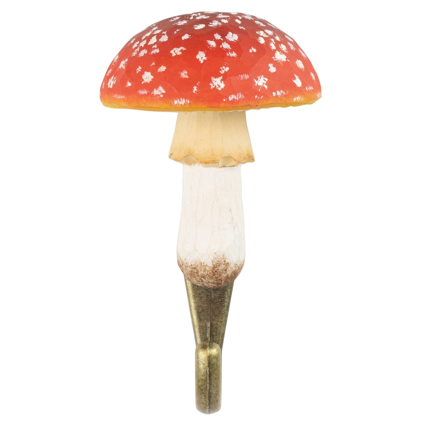 Wildlife Garden DecoHook Wall Hook Fly Agaric (hand-carved)