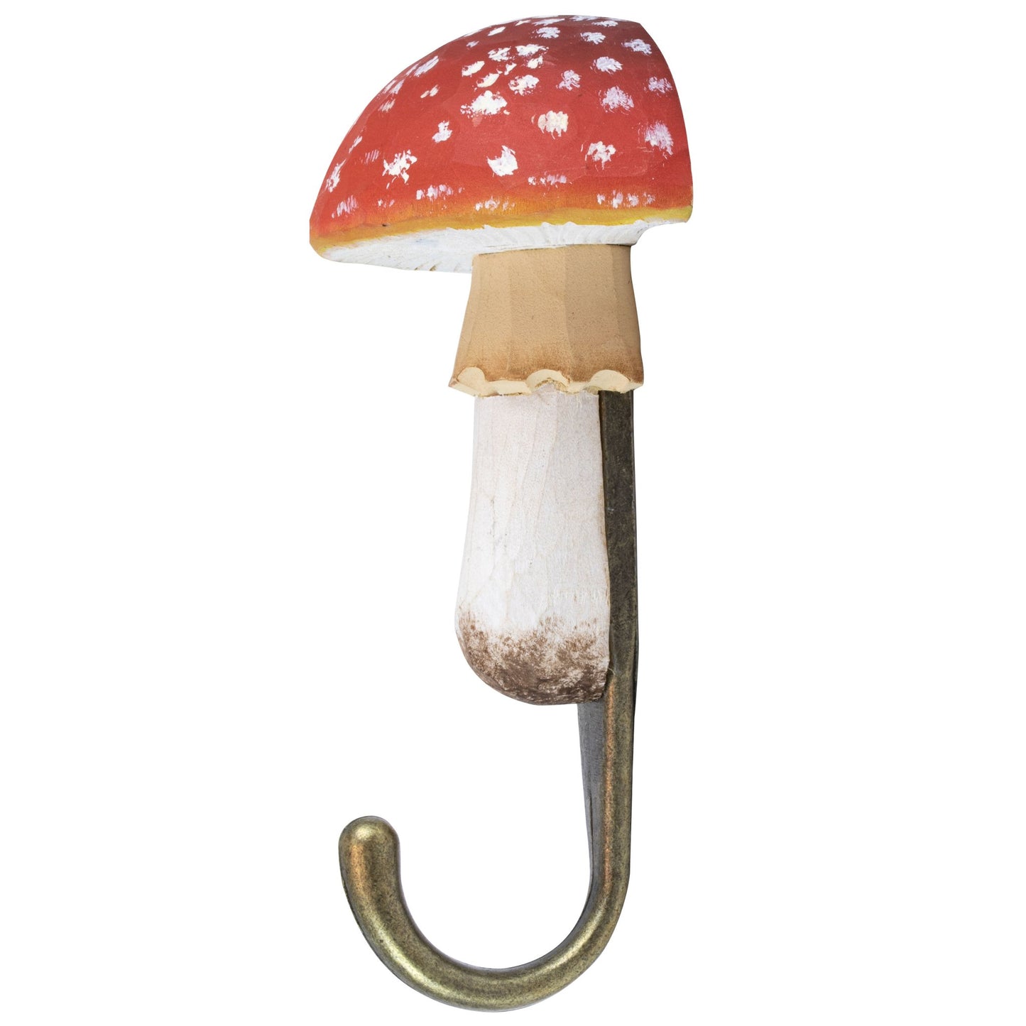 Wildlife Garden DecoHook Wall Hook Fly Agaric (hand-carved)