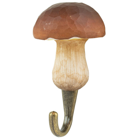 Wildlife Garden DecoHook Wall Hook Boletus (hand-carved)