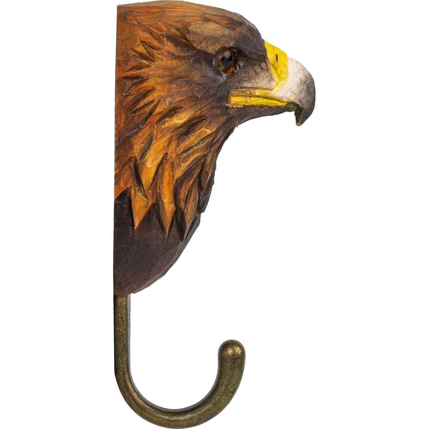 Wildlife Garden Decohook Wall Hook Golden Eagle (hand-carved)