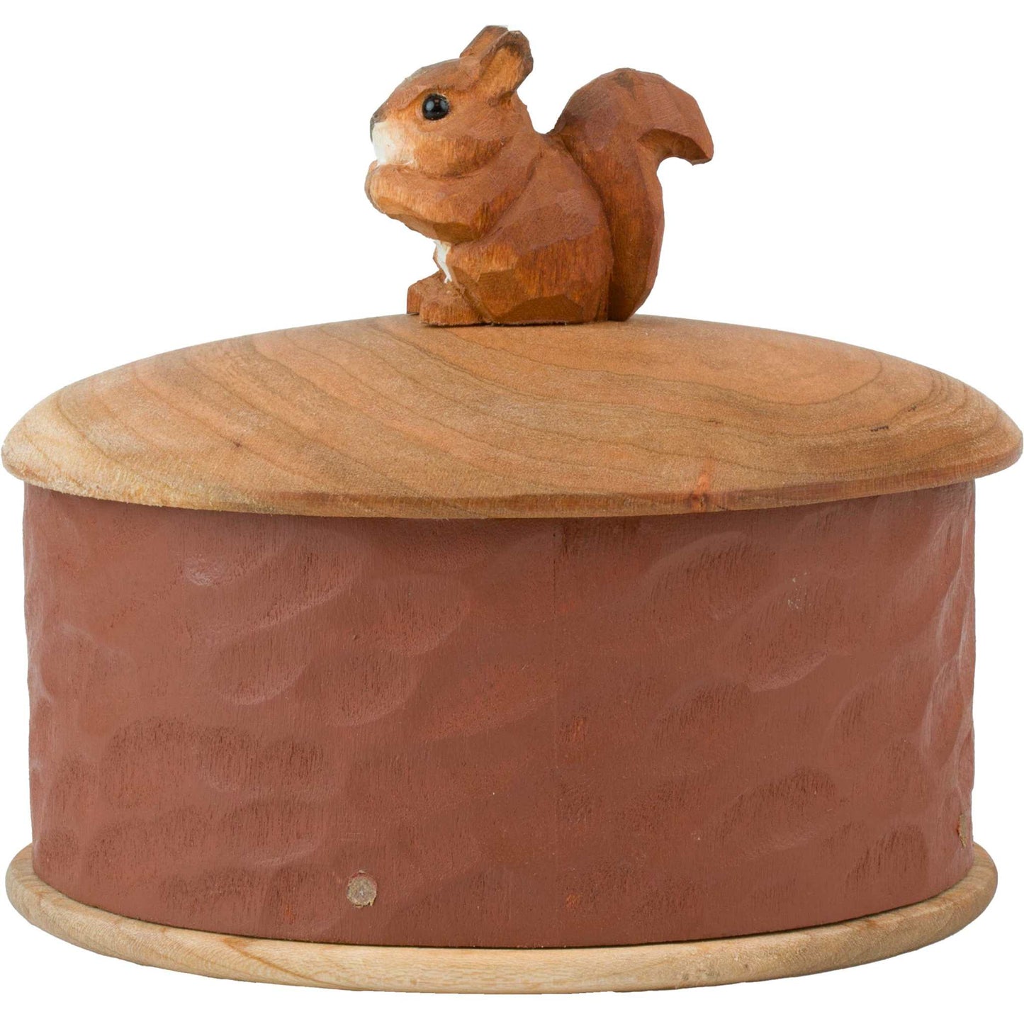 Wildlife Garden Holzdose Eichhörnchen Höhe 9,4 cm Ø 11 cm handgeschnitzt