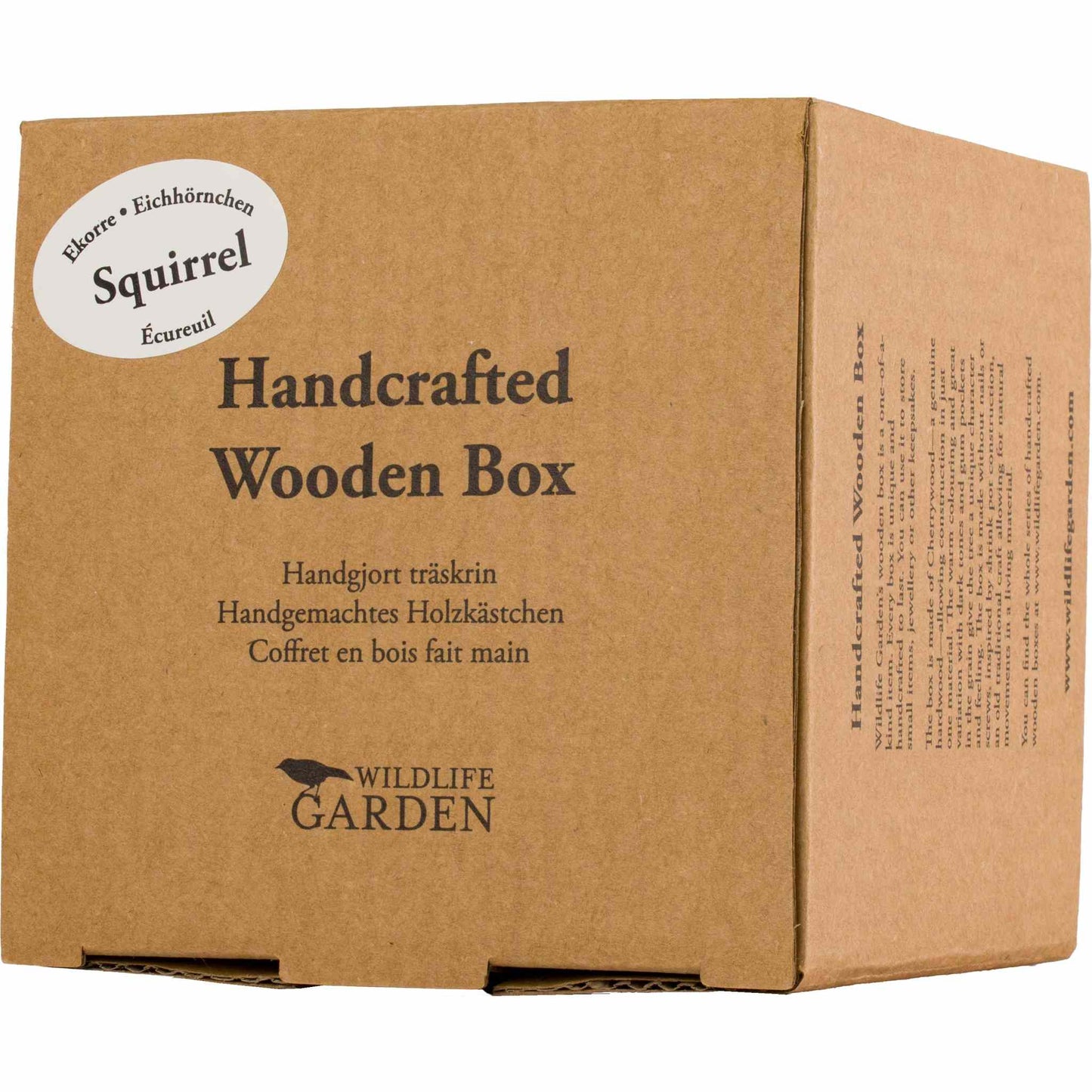 Wildlife Garden Holzdose Eichhörnchen Höhe 9,4 cm Ø 11 cm handgeschnitzt