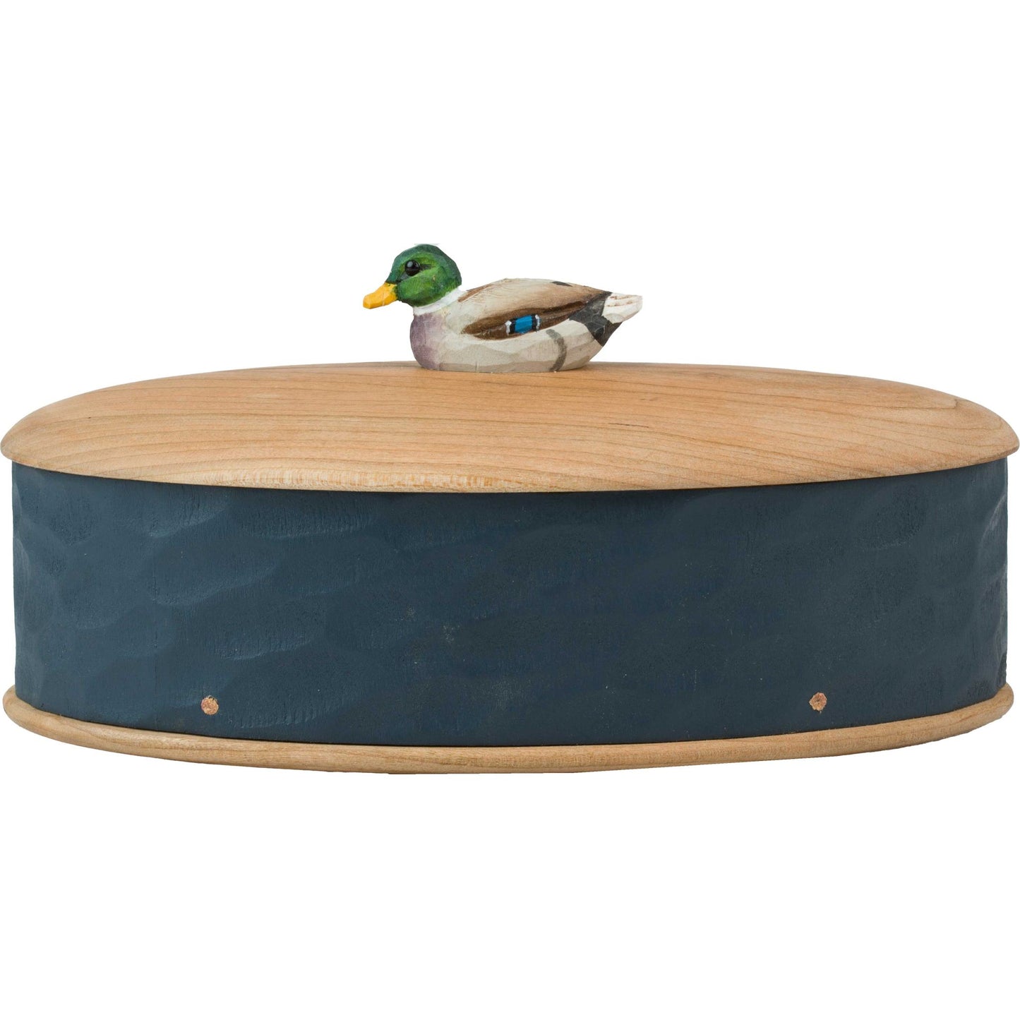 Wildlife Garden Holzdose Ente Höhe 8,5 cm Breite 19,1 cm Länge 12,1 cm handgeschnitzt