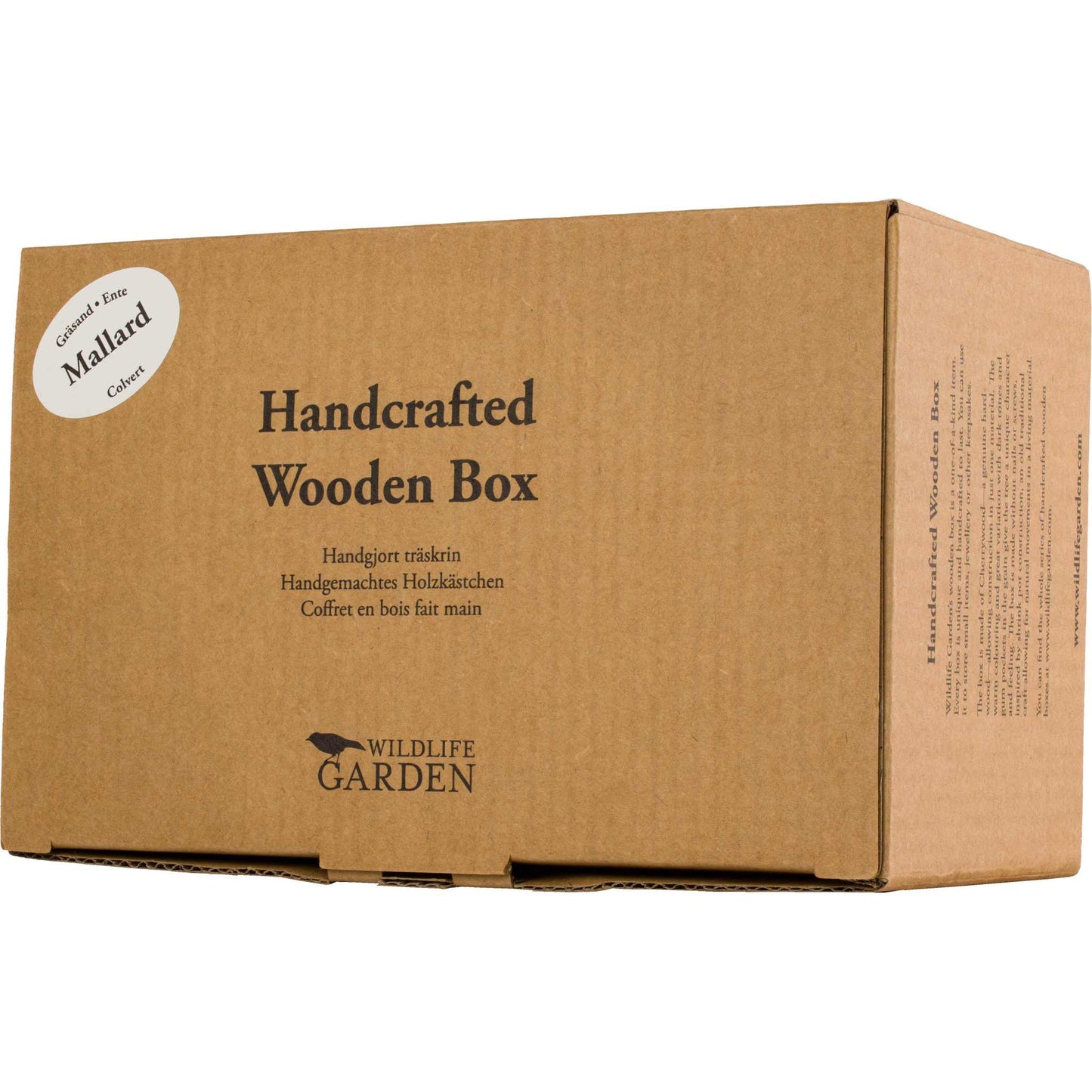 Wildlife Garden Holzdose Ente Höhe 8,5 cm Breite 19,1 cm Länge 12,1 cm handgeschnitzt
