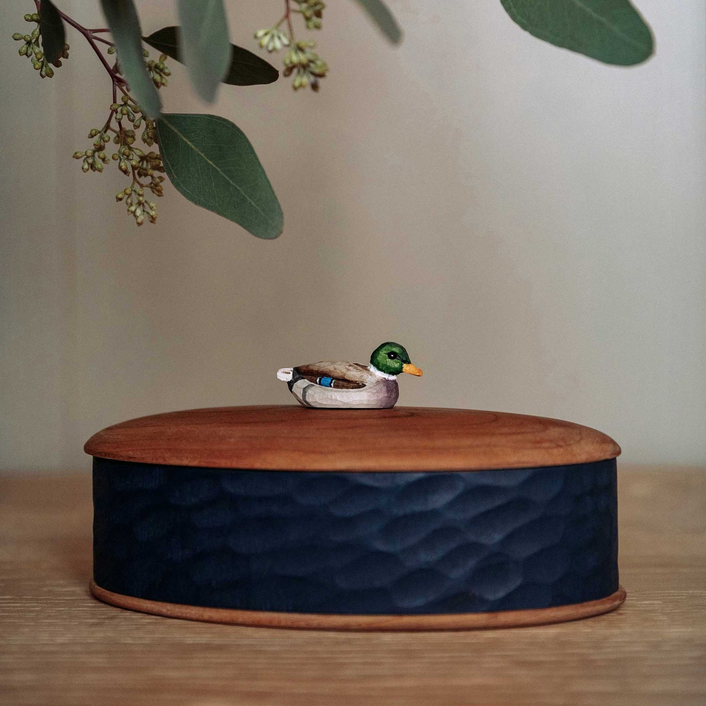 Wildlife Garden Holzdose Ente Höhe 8,5 cm Breite 19,1 cm Länge 12,1 cm handgeschnitzt