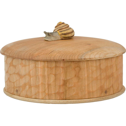 Wildlife Garden Holzdose Schnecke Höhe 8 cm Ø 15 cm handgeschnitzt