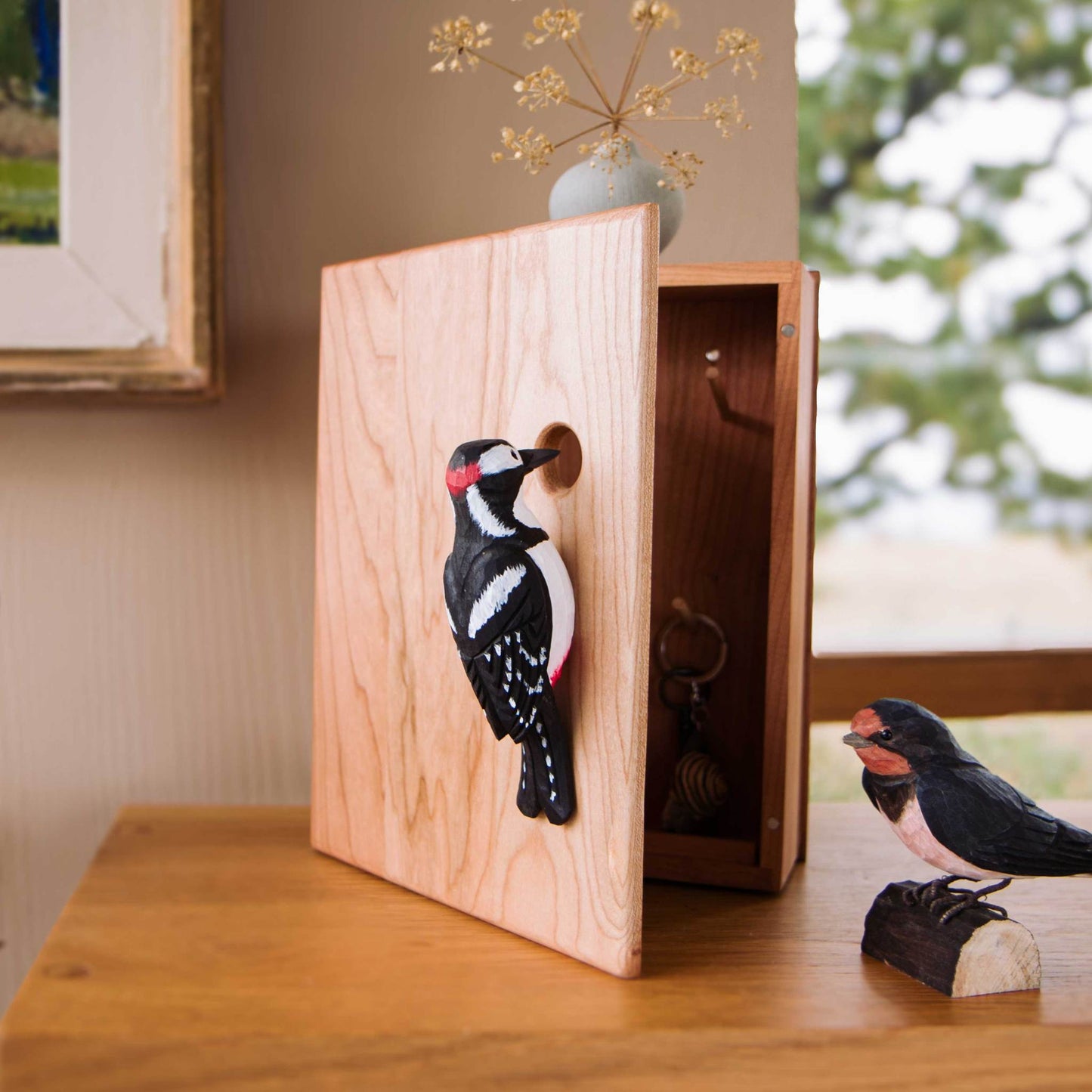 Wildlife Garden Schlüsselkasten Specht Höhe 25 cm, Breite 19,7 cm, Tiefe 12 cm
