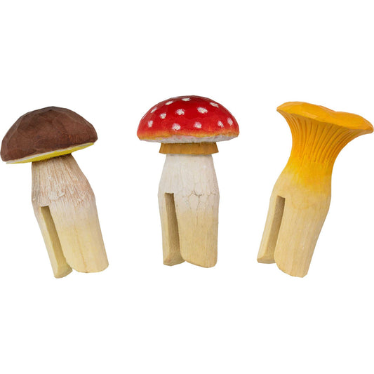Wildlife Garden Weihnachtsbaumschmuck Pilze (Fliegenpilz, Pfifferling, Steinpilz) 3er Set