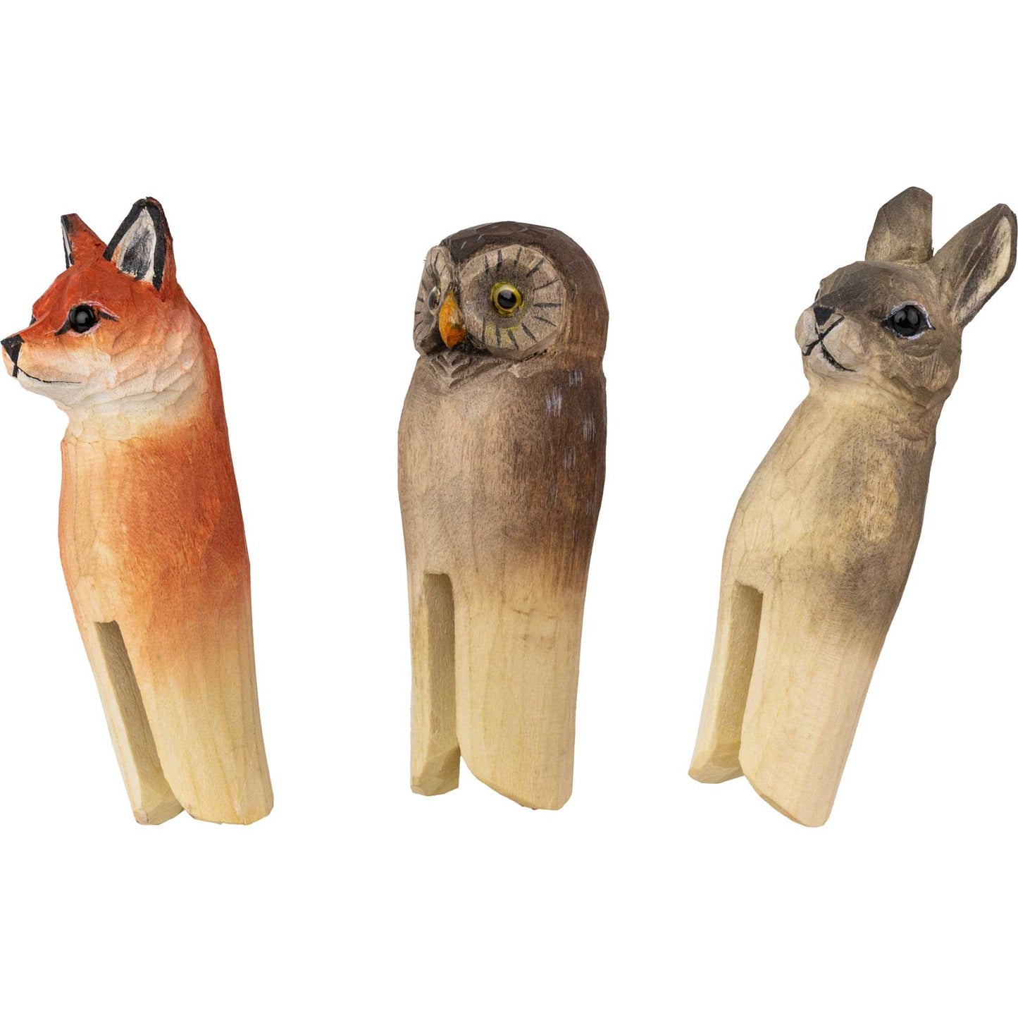 Wildlife Garden Christmas Tree Ornament Forest Edge (Fox, Owl, Hare) Set of 3