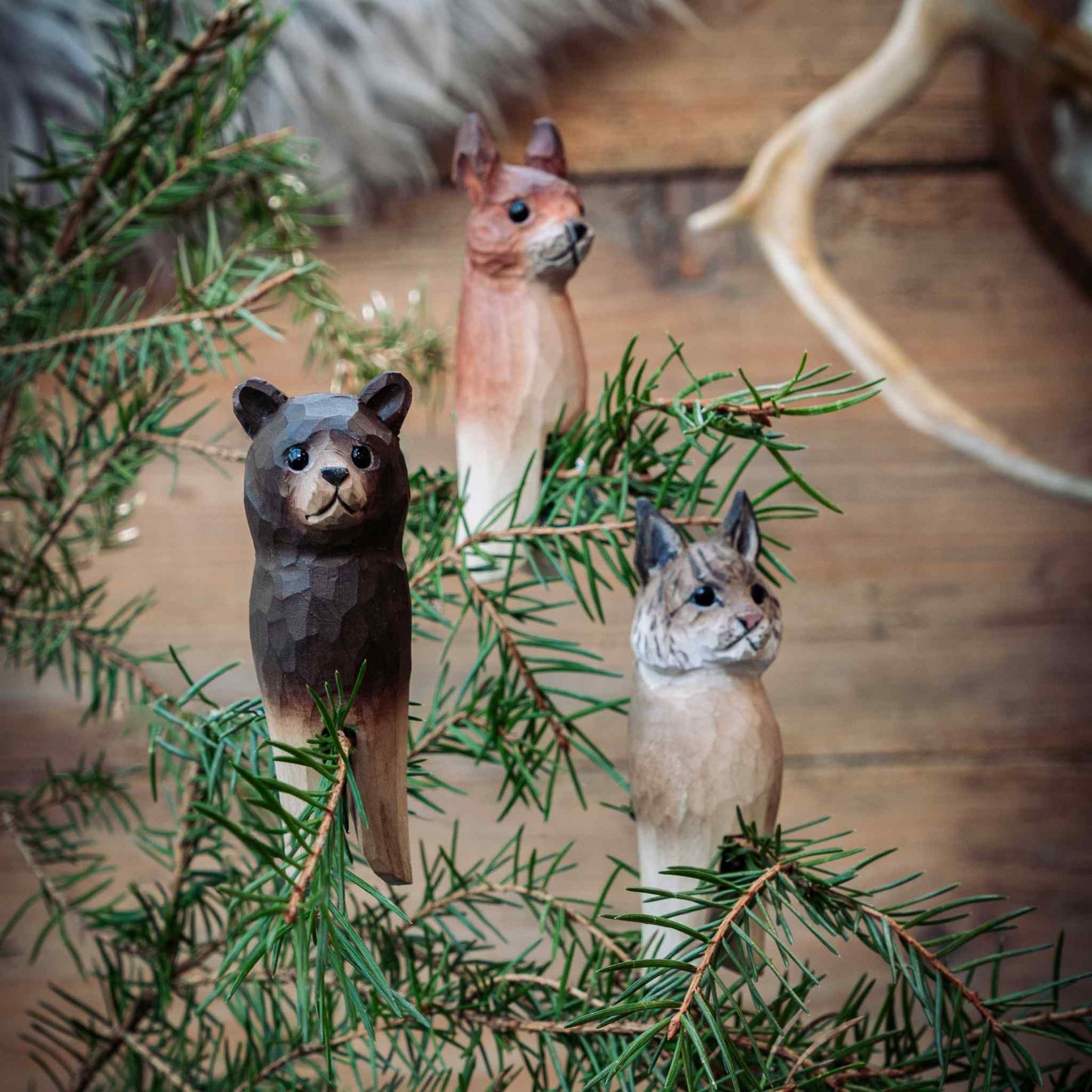 Wildlife Garden Weihnachtsbaumschmuck Wildnis (Bär, Luchs, Eichhörnchen) 3er Set
